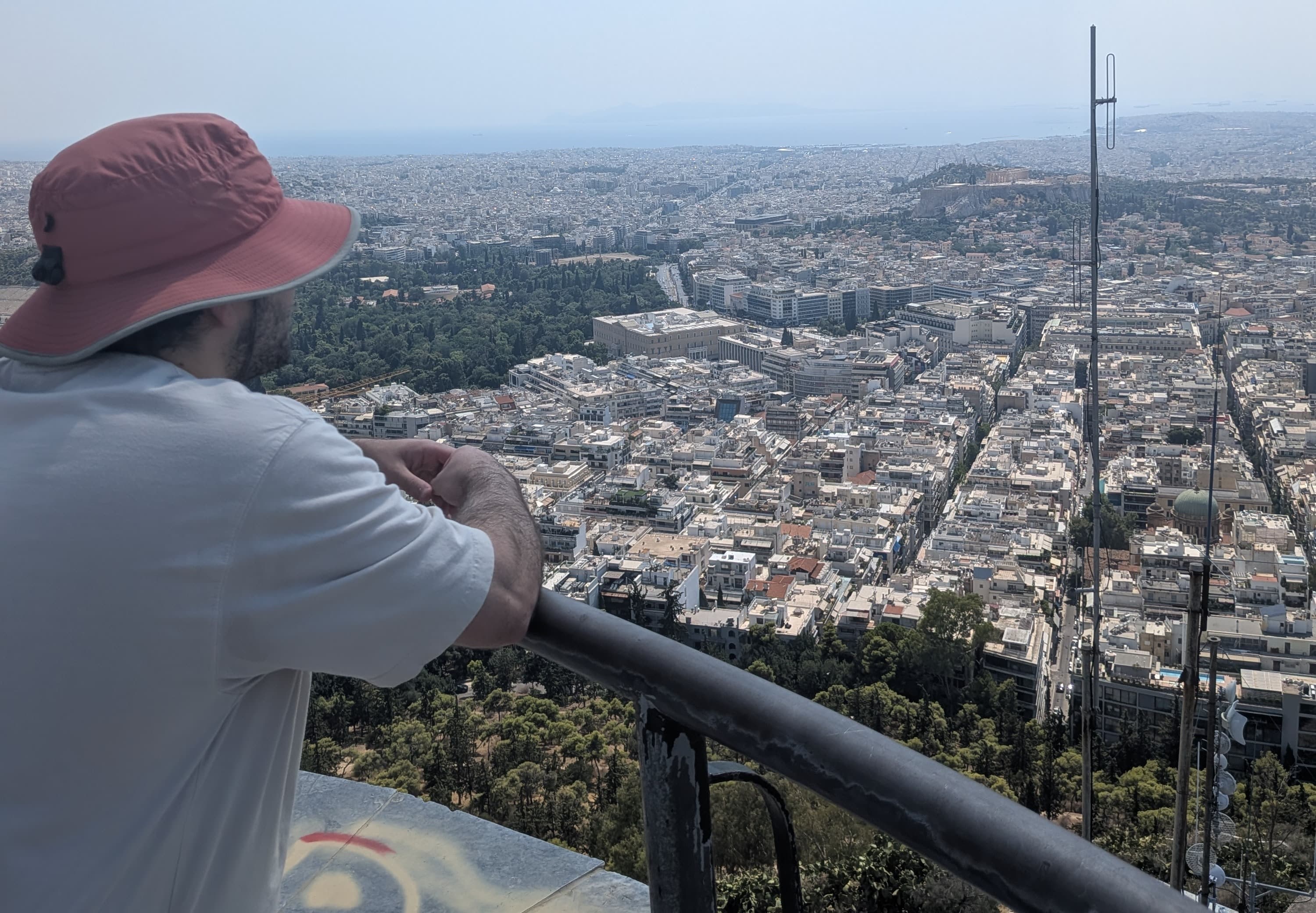 Looking over Athens from Mount Lycabettus